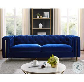 Charlene Sapphire Blue Velvet Sofa