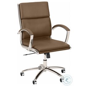 Modelo Saddle Tan Mid Back Executive Adjustable Office Chair