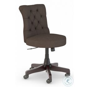 Arden Lane Brown Fabric Mid Back Tufted Swivel Office Chair