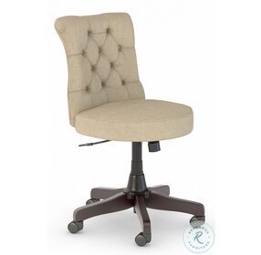Arden Lane Tan Fabric Mid Back Tufted Swivel Office Chair