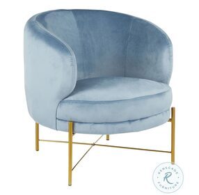 Chloe Powder Blue Velvet Accent Chair