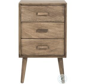 Pomona Chocolate 3 Drawer Bedside Chest
