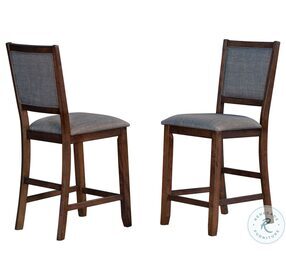 Chesney Falcon Brown Upholstered Counter Height Stool Set of 2