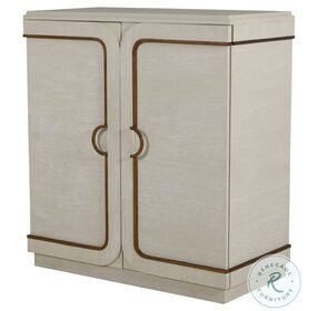 Churst Cerused White And Antique Brass Cabinet