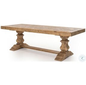 Castle Waxed Bleached Pine 98" Dining Table
