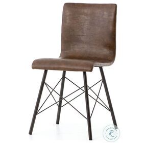 Diaw Distressed Brown Dining Chair