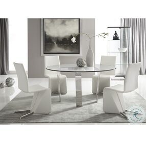 Cirrus Silver Round Dining Room Set
