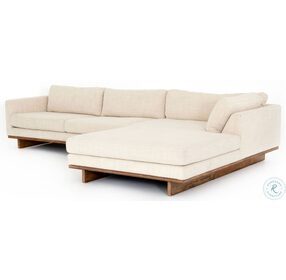Everly Irving Taupe 2 Piece 86" RAF Chaise Sectional