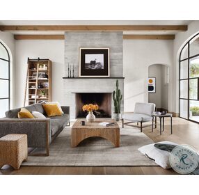 Otis Arden Charcoal and Distressed Natural Living Room Set