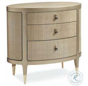 A Dream Come True Champagne Shimmer and Taupe Paint Nightstand
