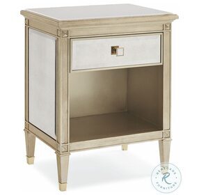 You'Re A Beauty Auric And Gold Bullion Paint Antique Mirror 1 Drawer Nightstand