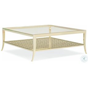 Pattern Recognition Whisper Of Gold Square Cocktail Table