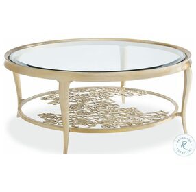 Handpicked Oracle Silver Leaf Round Cocktail Table