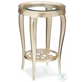 Just For You Oracle Silver Leaf Round Side Table