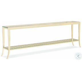 In A Holding Pattern Whisper Of Gold Console Table