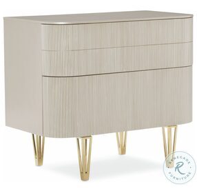 True Love Matte Pearl And Whisper Of Gold 32" Nightstand