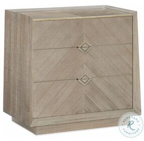 Crossed Purposes Ash Driftwood And Sundance Gold Bedside Chest