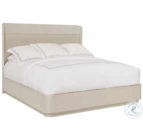 Fall In Love Matte Pearl Queen Upholstered Panel Bed