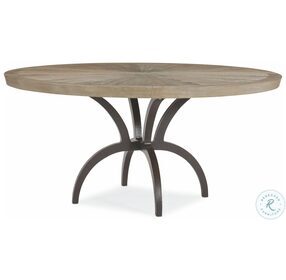 Rough And Ready Ash Driftwood And Chocolate Bronze 54" Round Dining Table