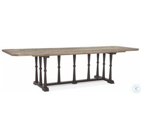 Dinner Circuit Ash Driftwood And Chocolate Bronze 96" Dining Table