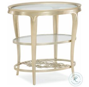Wild Flower Oracle Silver Leaf End Table