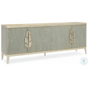Caracole Tranquil And Coastal Silver Leaf Console Table