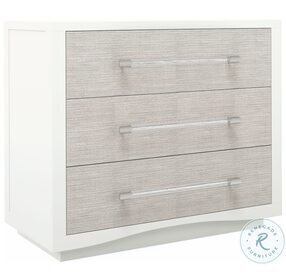A Clear Touch Pearly White And Sun Kissed Silver Nightstand