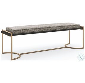 Slim Line Dark Chocolate And Champagne Gold Bed Bench