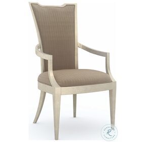 Very Appealing Soft Silver Leaf Arm Chair Set Of 2