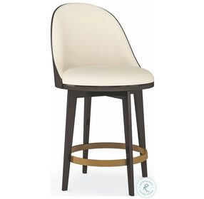 Another Round Dark Chocolate And Champagne Gold Counter Height Stool