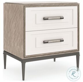 I'M Impressed Mountain Smoke Pearly White And Deep Bronze 25" Nightstand