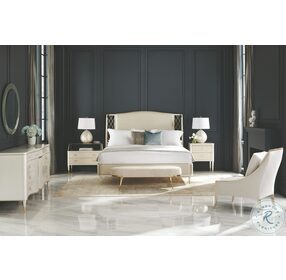 Star Of The Night Stardust And Whisper Of Gold Upholstered Panel Bedroom Set