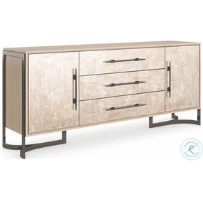 Foiled Again Woodland Gray And Amber Silverleaf Sideboard