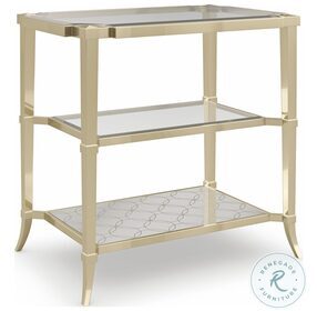 Third Times A Charm Whisper Of Gold 18" End Table