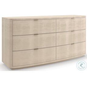 Simply Perfect Ivory Faux Shagreen Dresser
