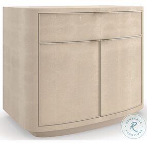 Simply Perfect Ivory Faux Shagreen Nightstand