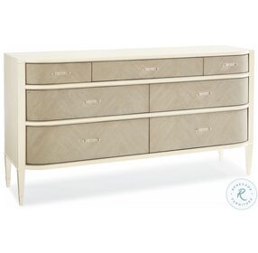 Dress For Success Heron Grey And Soft Taupe 7 Drawer Dresser