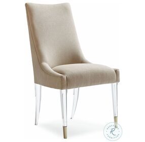 I'M Floating Taupe Wingback Side Chair