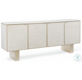 Bomb Shell Soft Taupe And Stacked Shell 4 Door Buffet
