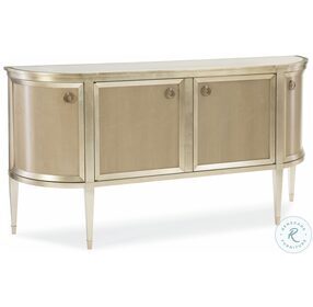 A Door It Smoke And Taupe Silver Leaf Sideboard