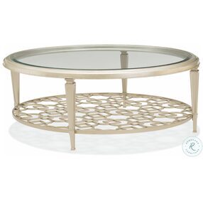 Social Gathering Taupe Silver Leaf Cocktail Table