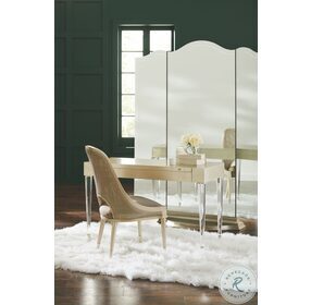 Moment Of Clarity Soft Silver Leaf Vanity Set With Mirror