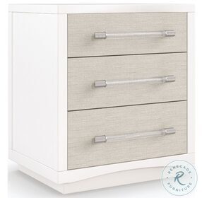 Clarity Sun Kissed Silver And Pearly White Nightstand