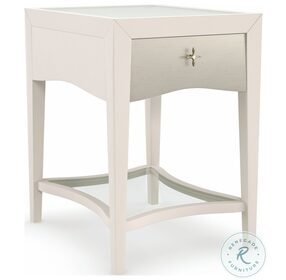 Little Charm Matte Pearl And Dusty Silver End Table