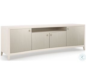 Full Of Charm Matte Pearl And Silver Charm TV Stand