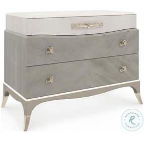 Vibrato Cappuccino And Sparkling Argent Nightstand