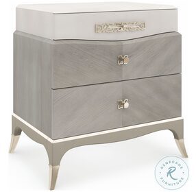 Cadence Cappuccino And Sparkling Argent 3 Drawer Nightstand