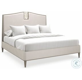Crescendo Sparkling Argent King Upholstered Panel Bed