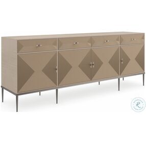 Low Rise Woodland Gray And Sparkling Argent Sideboard