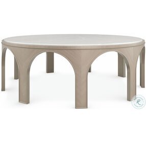 Metropolis Moonstone And Charcoal Leaf Cocktail Table